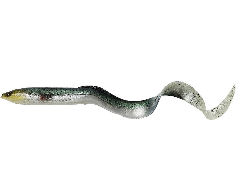 Savage Gear Gumová Nástraha 3D Real Eel Bulk Green Silver Hmotnost: 12g, Délka cm: 15cm