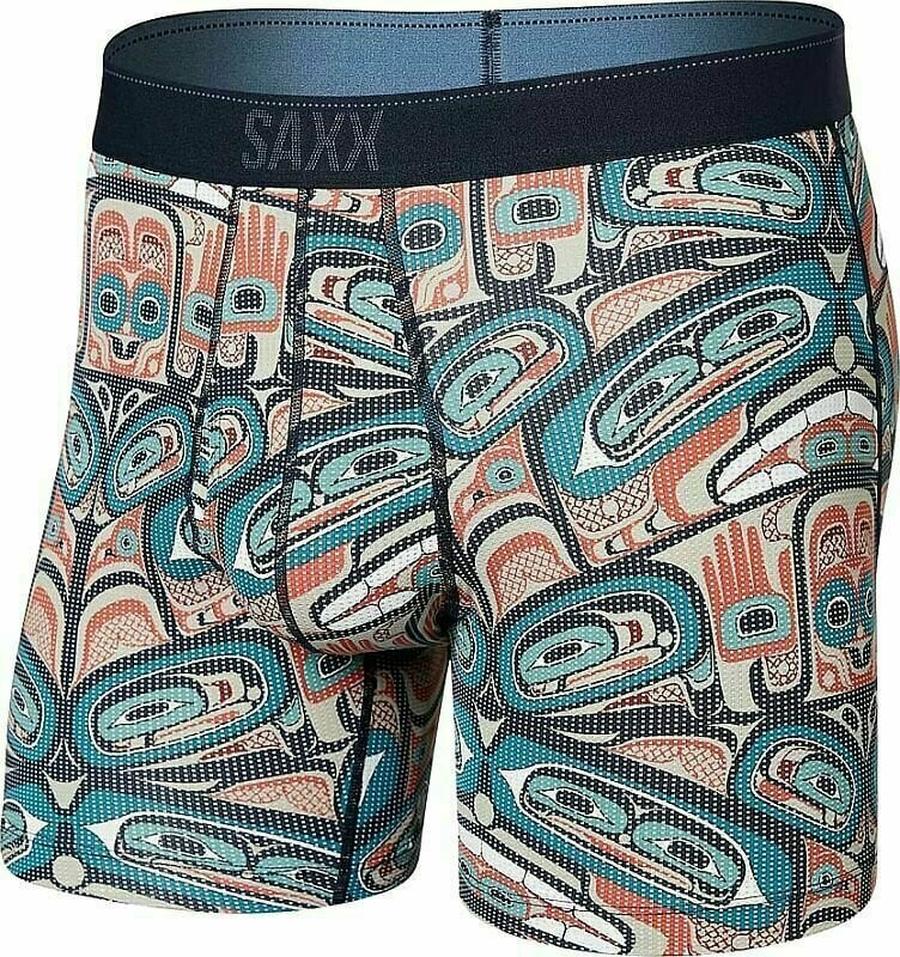 SAXX Quest Quick Dry Mesh Boxer Brief Box Design Multi 2XL