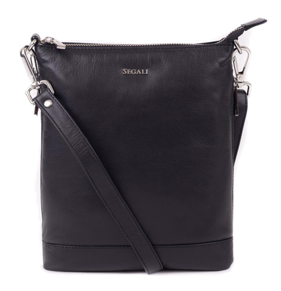 SEGALI Dámská kožená crossbody kabelka 9060 black