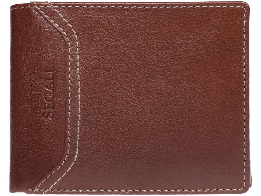 SEGALI Pánská kožená peněženka 70079 dark cognac