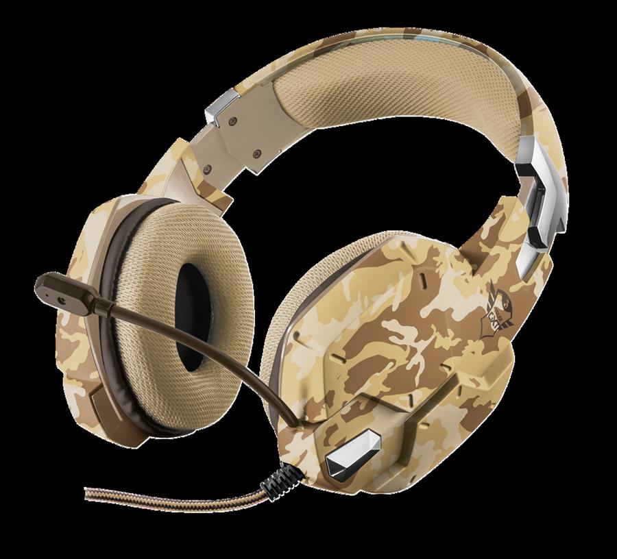 Sluchátka TRUST GXT 322D Carus Gaming Headset - desert camo