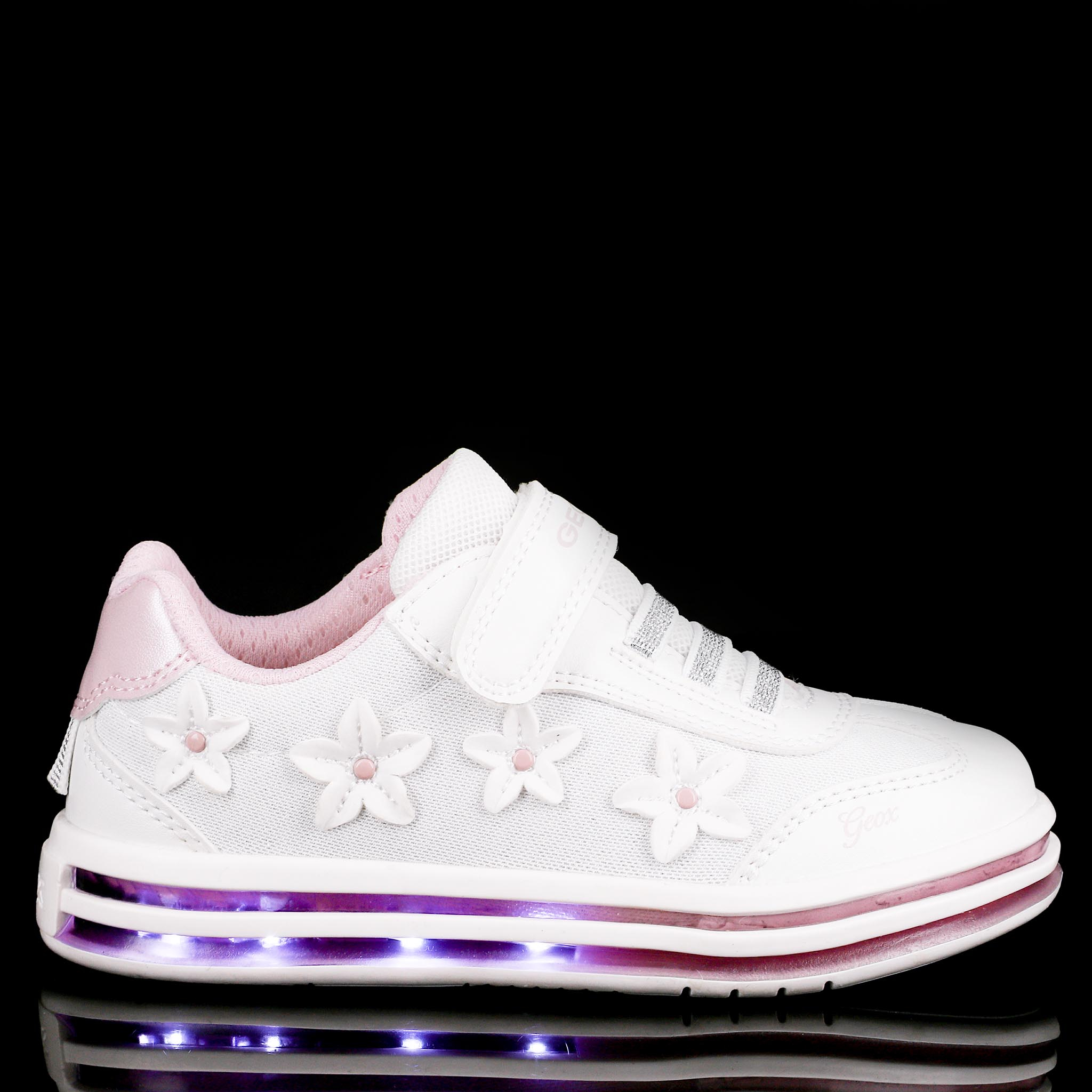 Sneakersy GEOX - J Pawnee G. A J25EVA 0AS54 C0406 S White/Pink