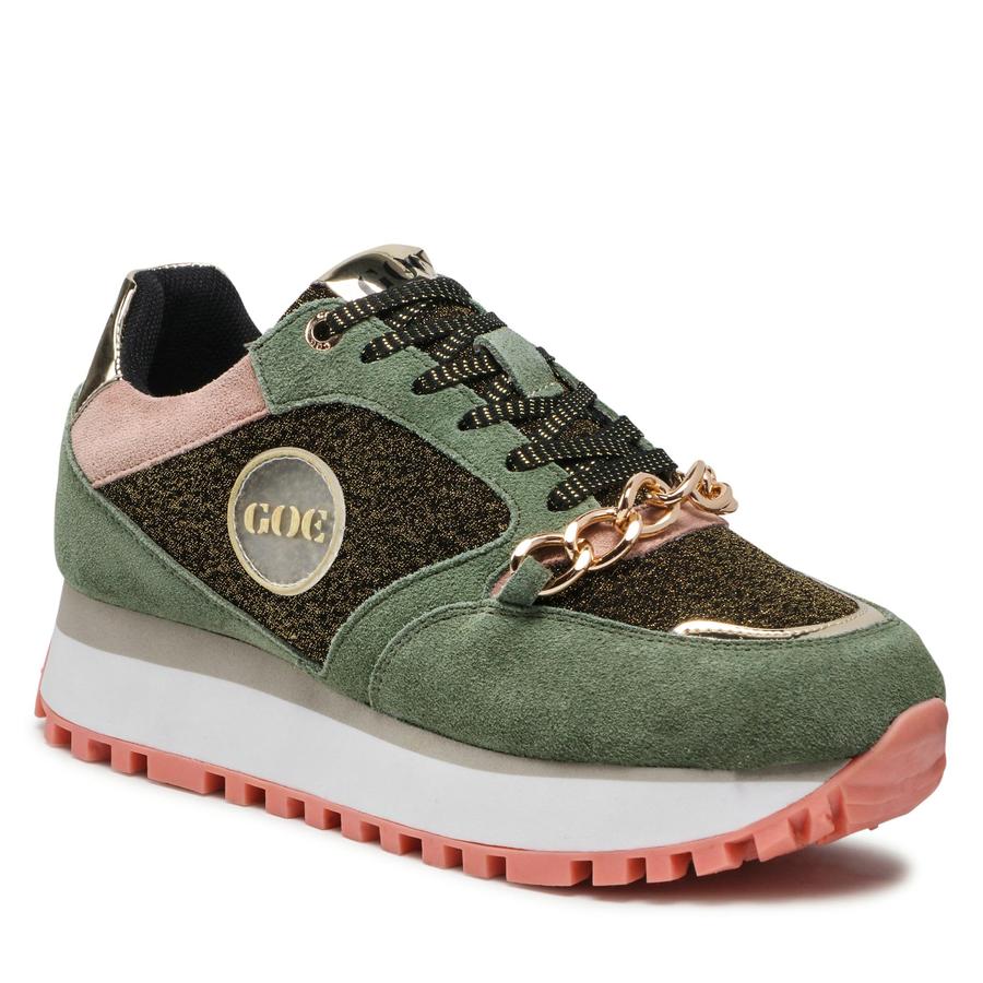 Sneakersy GOE - JJ2N4157  Green/Gold/Pink