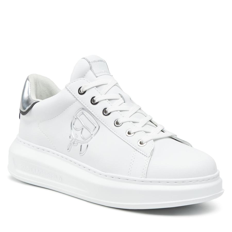 Sneakersy KARL LAGERFELD - KL52531  White Lthr w/Silver