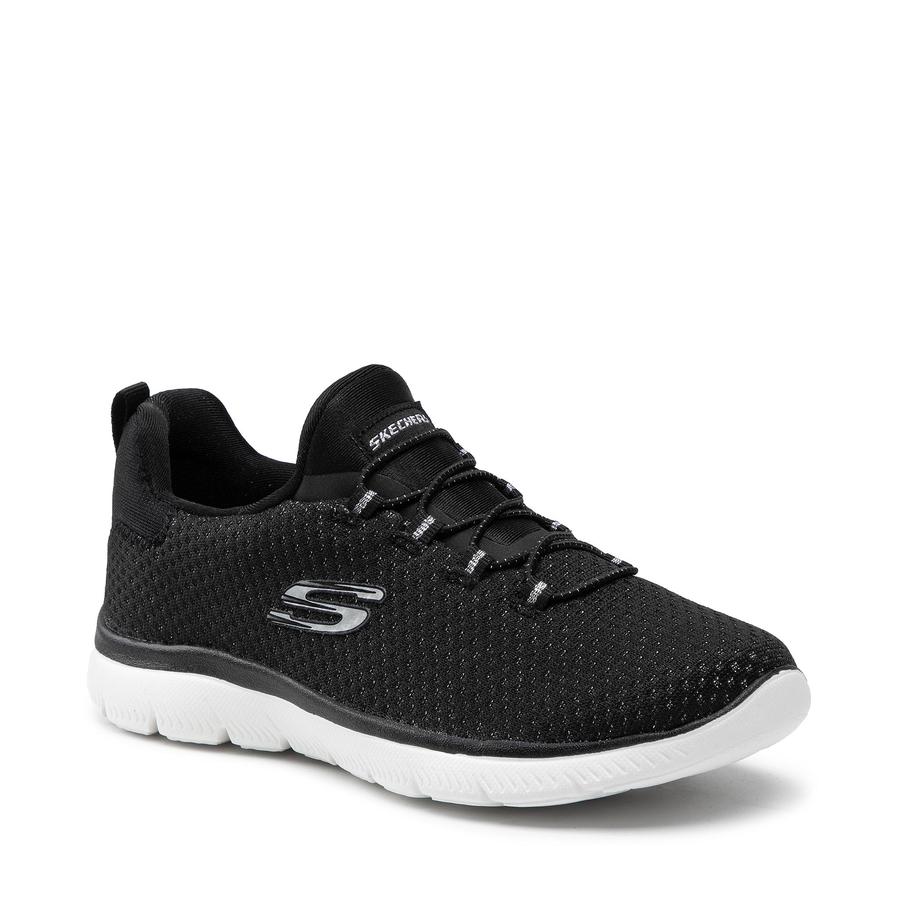 Sneakersy SKECHERS - Bright Bezel 149204/BKSL Black/Silver