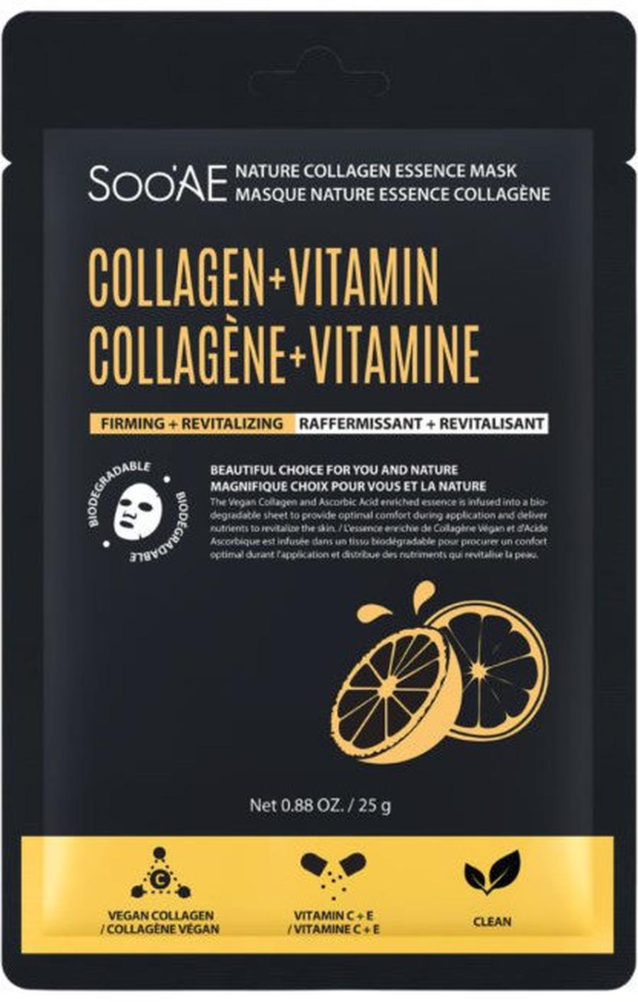 Soo'AE Nature collagen essence vitamínová maska 25 g