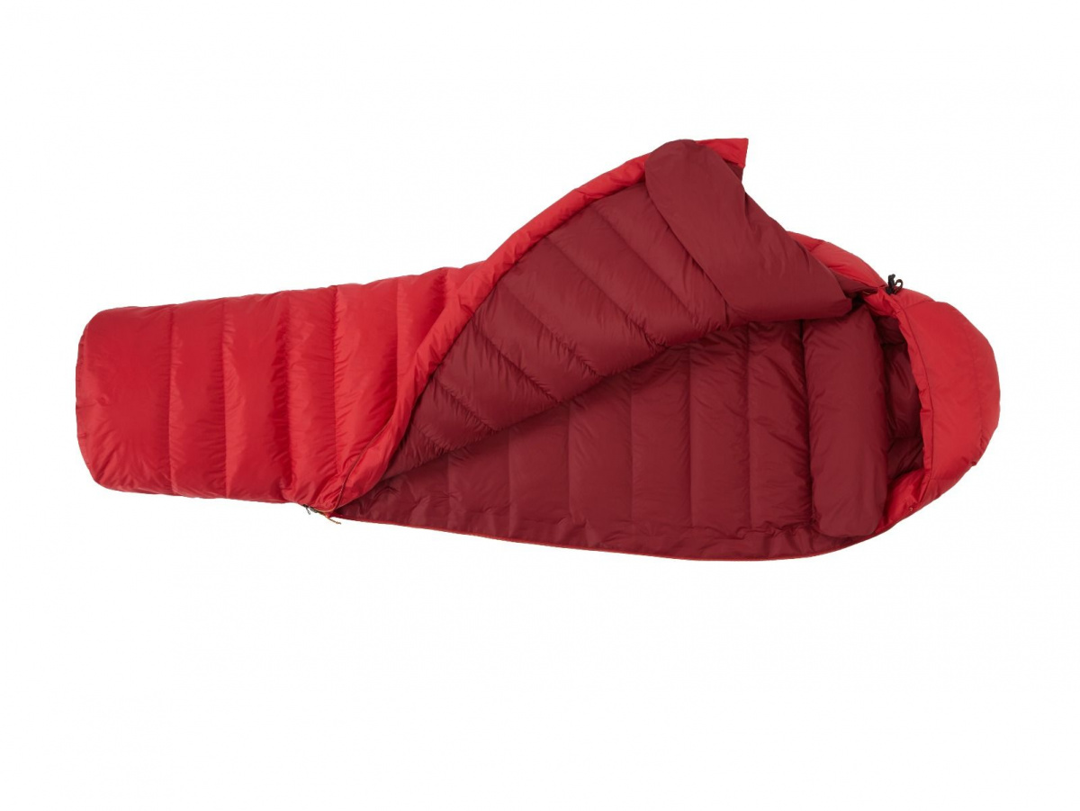 Spacák Mountain Equipment Glacier 450 Long imperial red levý