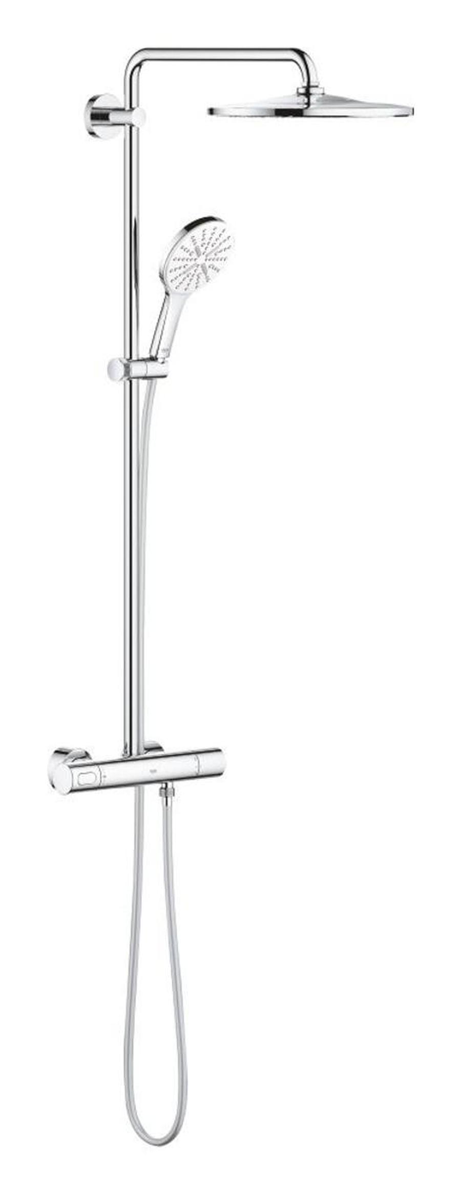 Sprchový systém Grohe Rainshower SmartActive na stěnu s termostatickou baterií měsíční bílá 26647LS0