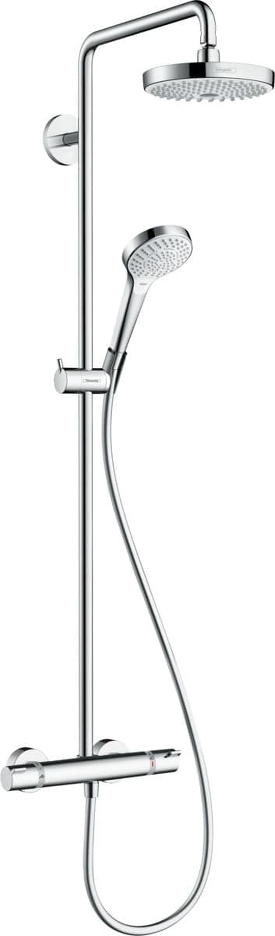 Sprchový systém Hansgrohe Croma Select S na stěnu s termostatickou baterií bílá/chrom 27254400