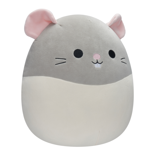 SQUISHMALLOWS Šedobílá krysa - Rusty 30 cm