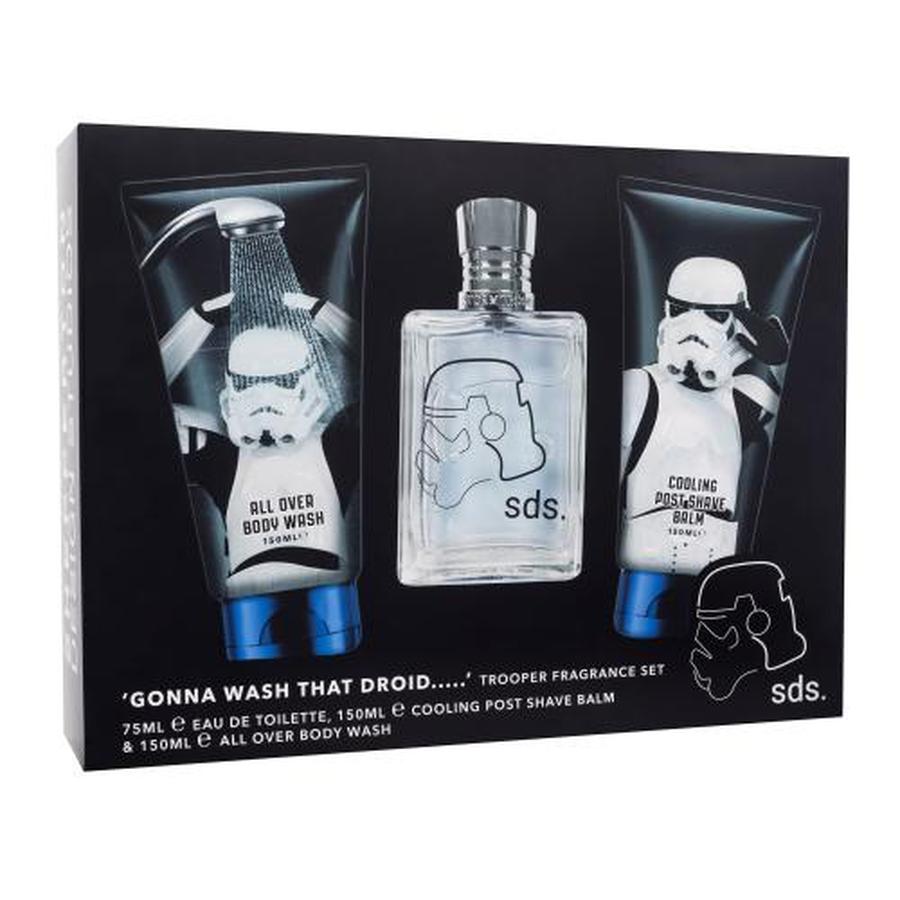 Star Wars Stormtrooper dárková kazeta toaletní voda 75 ml + balzám po holení 150 ml + sprchový gel 150 ml pro muže poškozená krabička