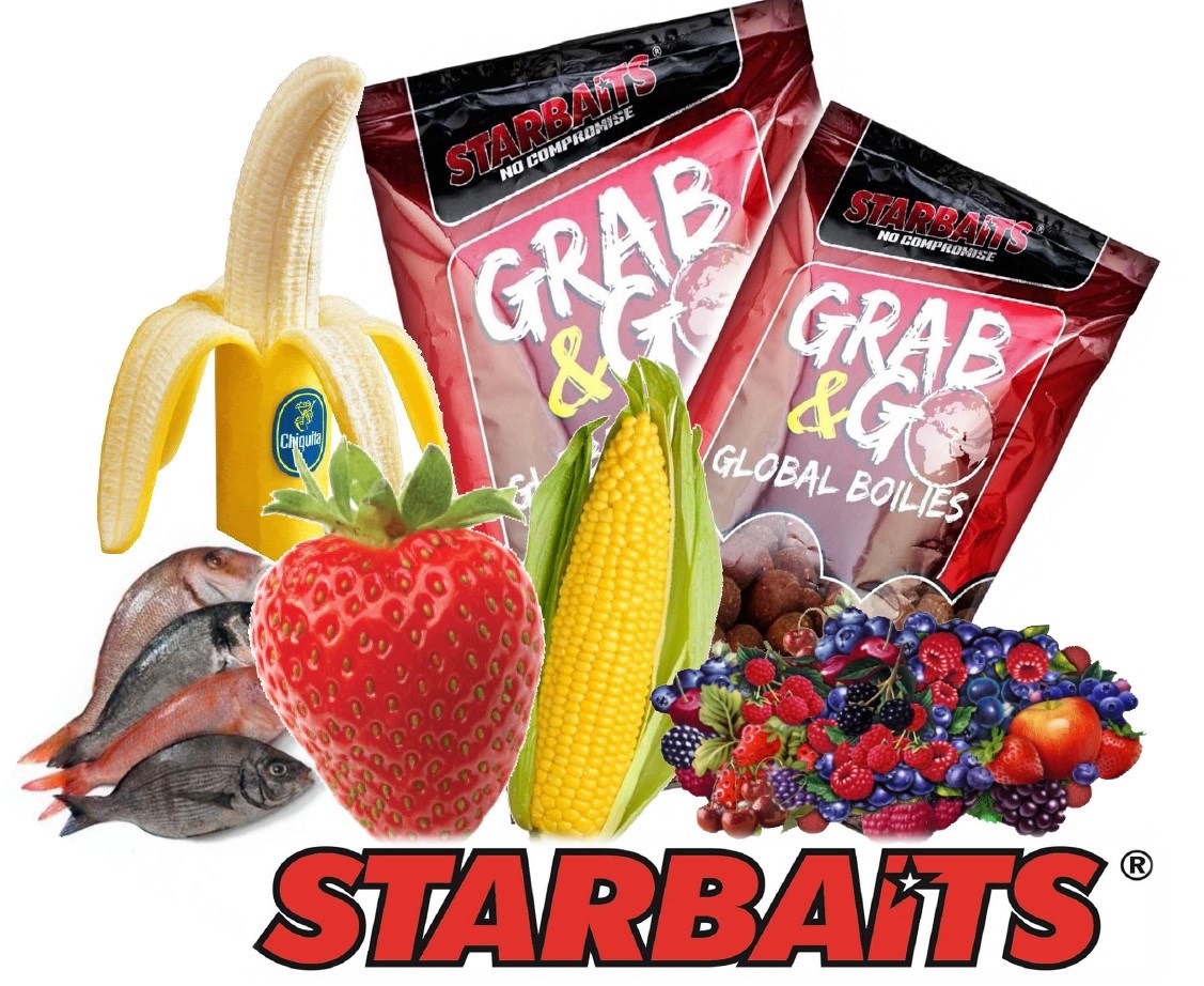 Starbaits Boilie Grab & Go Global Boilies Strawberry Jam 20mm Hmotnost: 1kg, Průměr: 20mm