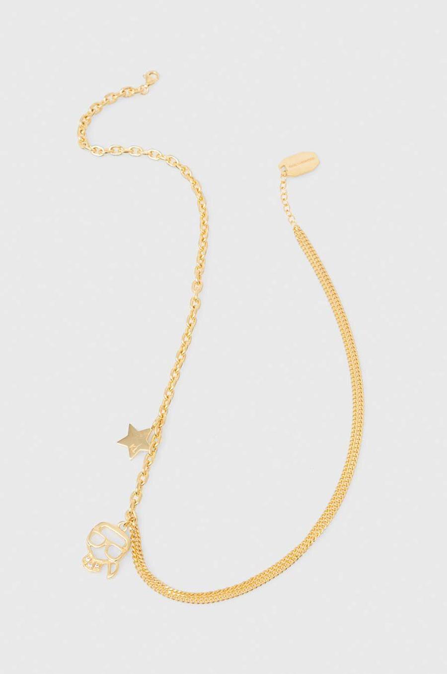 Stříbrný pozlacený náhrdelník Karl Lagerfeld