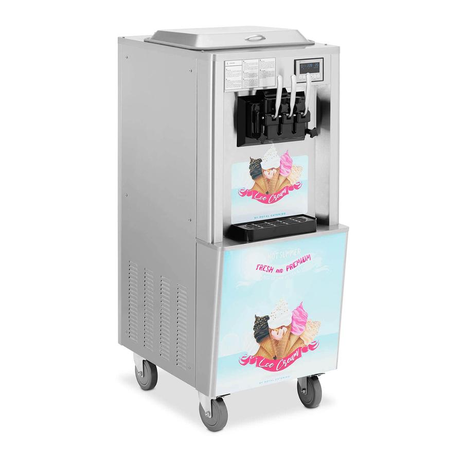 Stroj na výrobu měkké zmrzliny - 2140 W - 33 l/h - 3 příchutě - Royal Catering