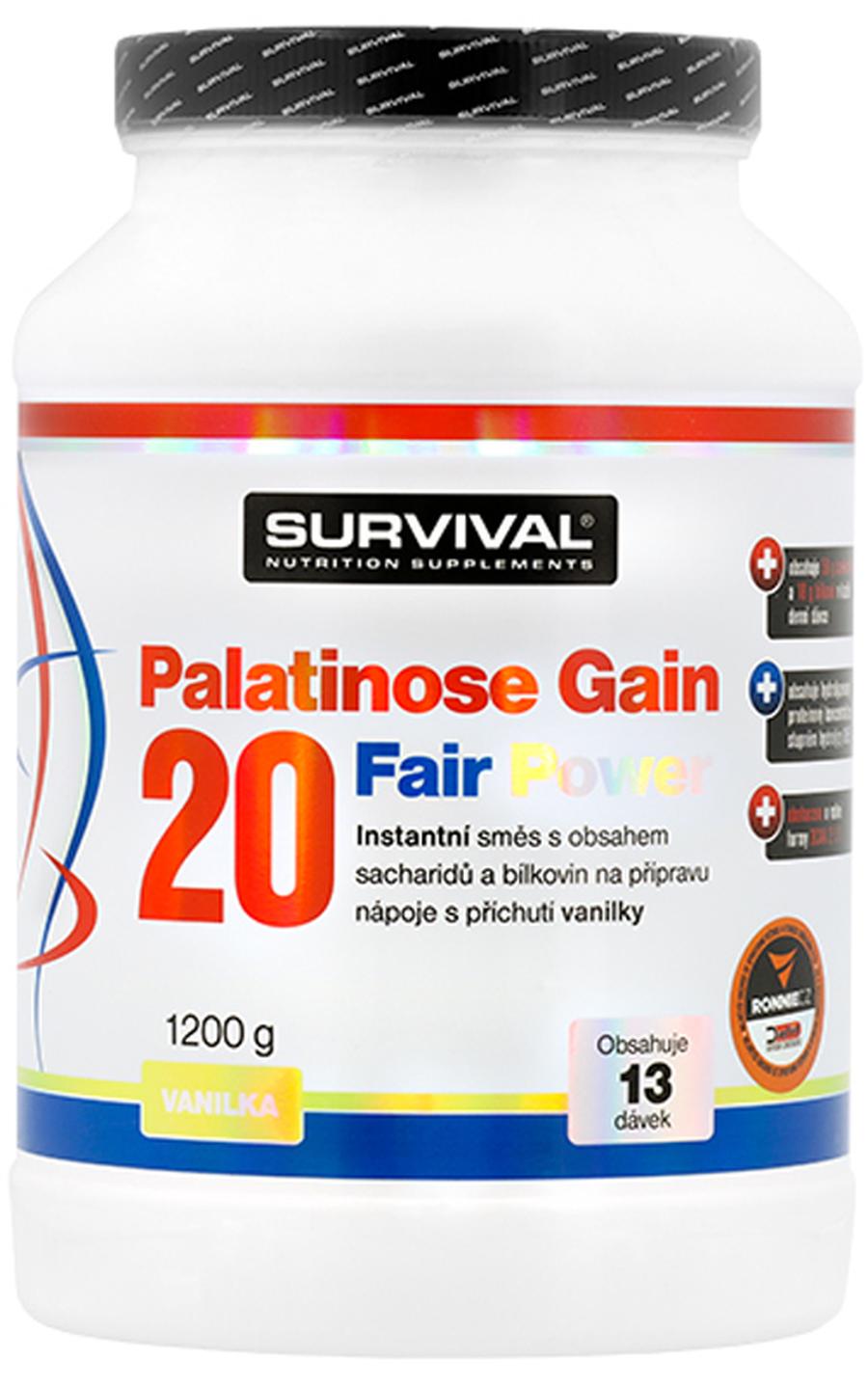 Survival Nutrition Palatinose Gain 20 Fair Power vanilka 1200 g