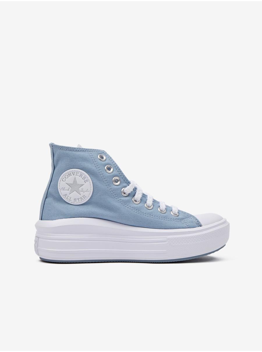 Světle modré dámské kotníkové tenisky na platformě Converse Chuck Taylor All Star Move CX