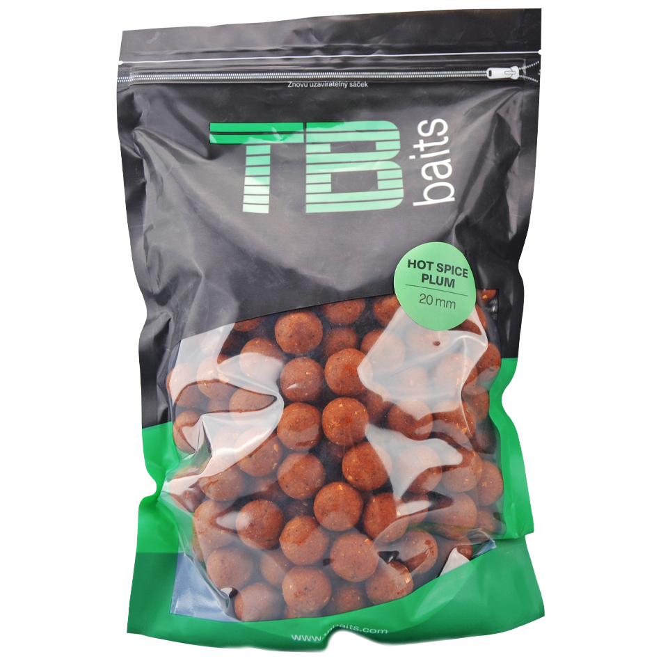 TB Baits Boilie Hot Spice Plum Hmotnost: 250g, Průměr: 20mm