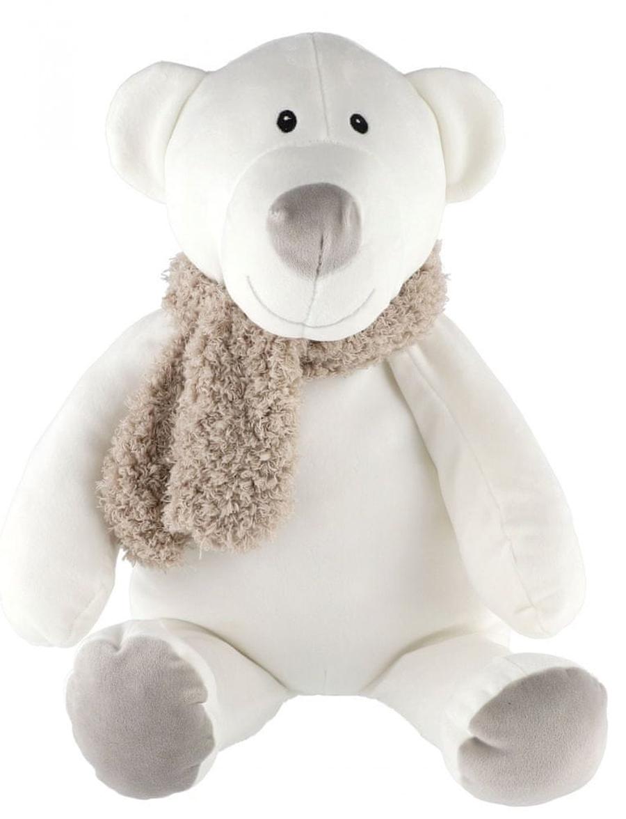 Teddies Medvěd sedící se šálou plyš 35cm