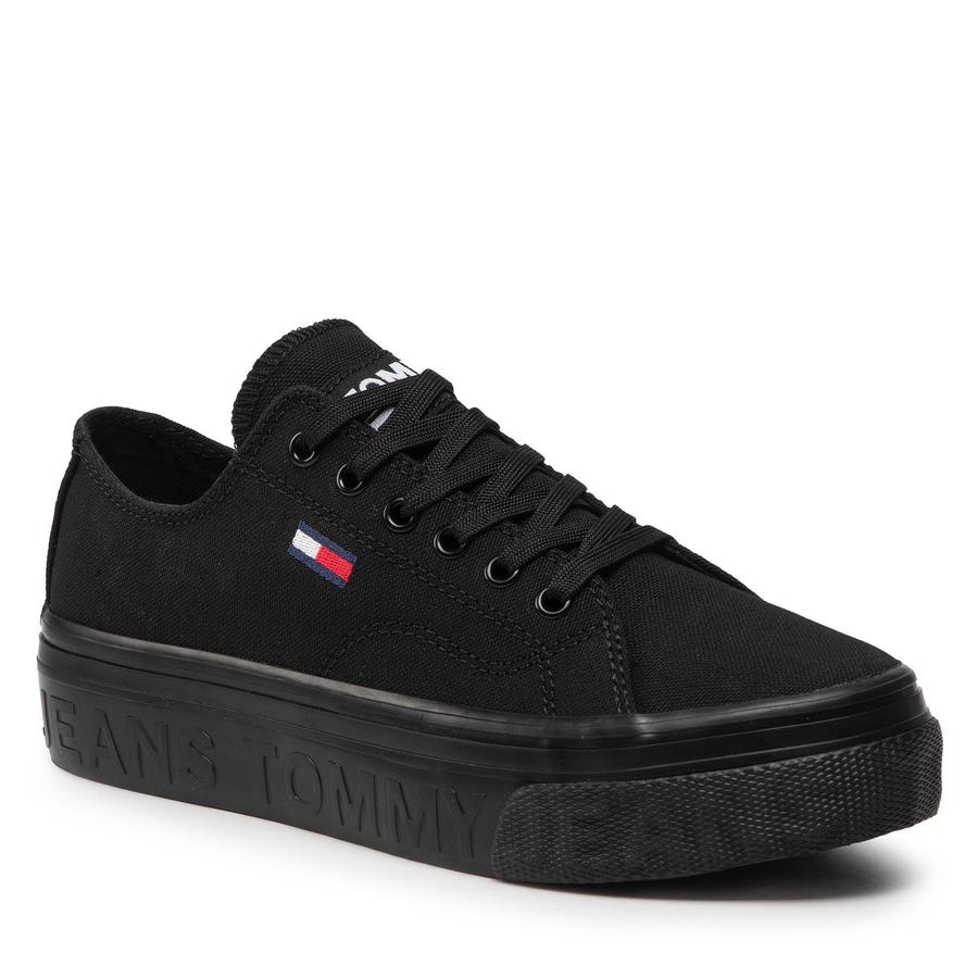 Tenisky TOMMY JEANS - Flatform EN0EN01673 Black BDS