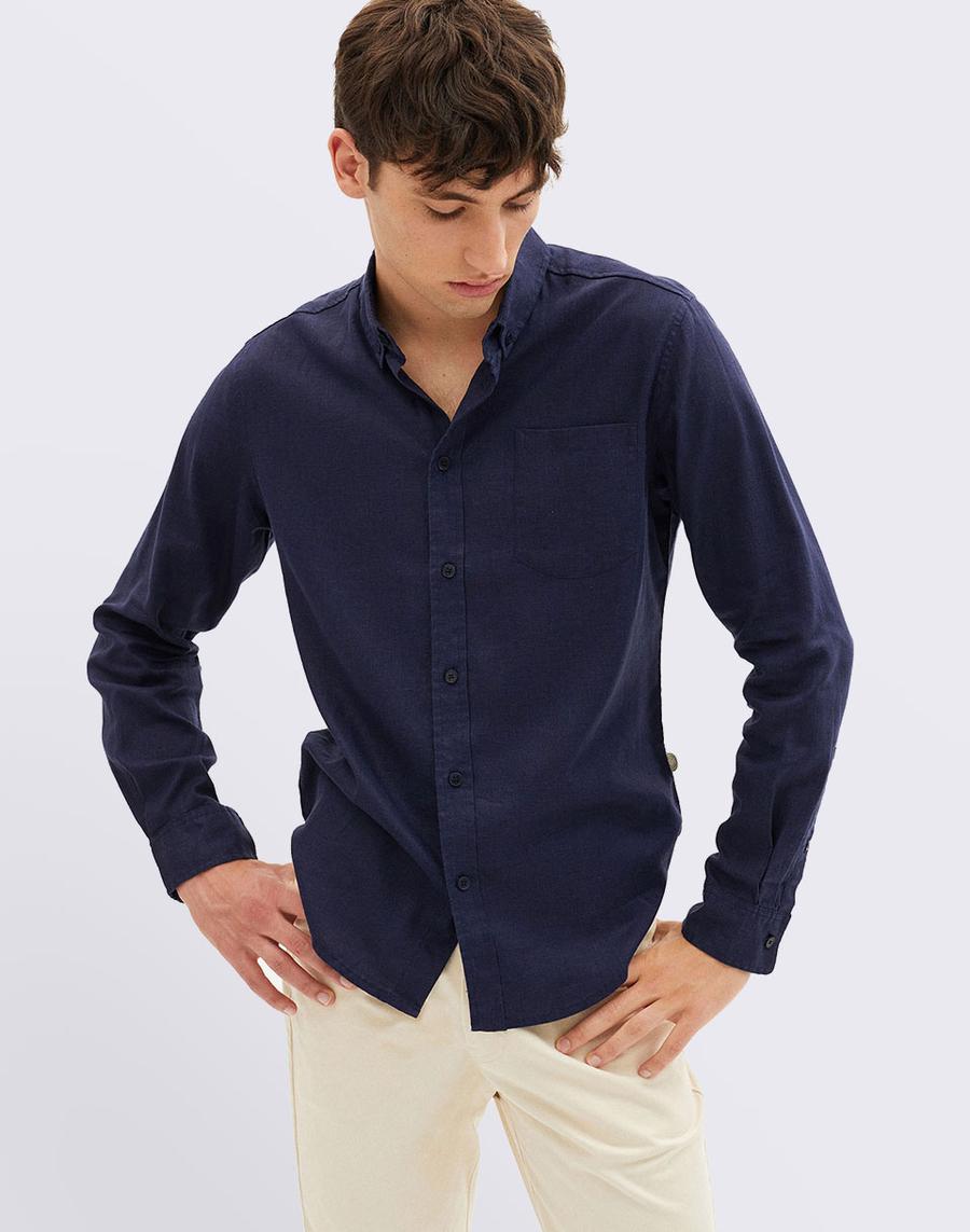 Thinking MU Navy Hemp Ant Shirt NAVY L