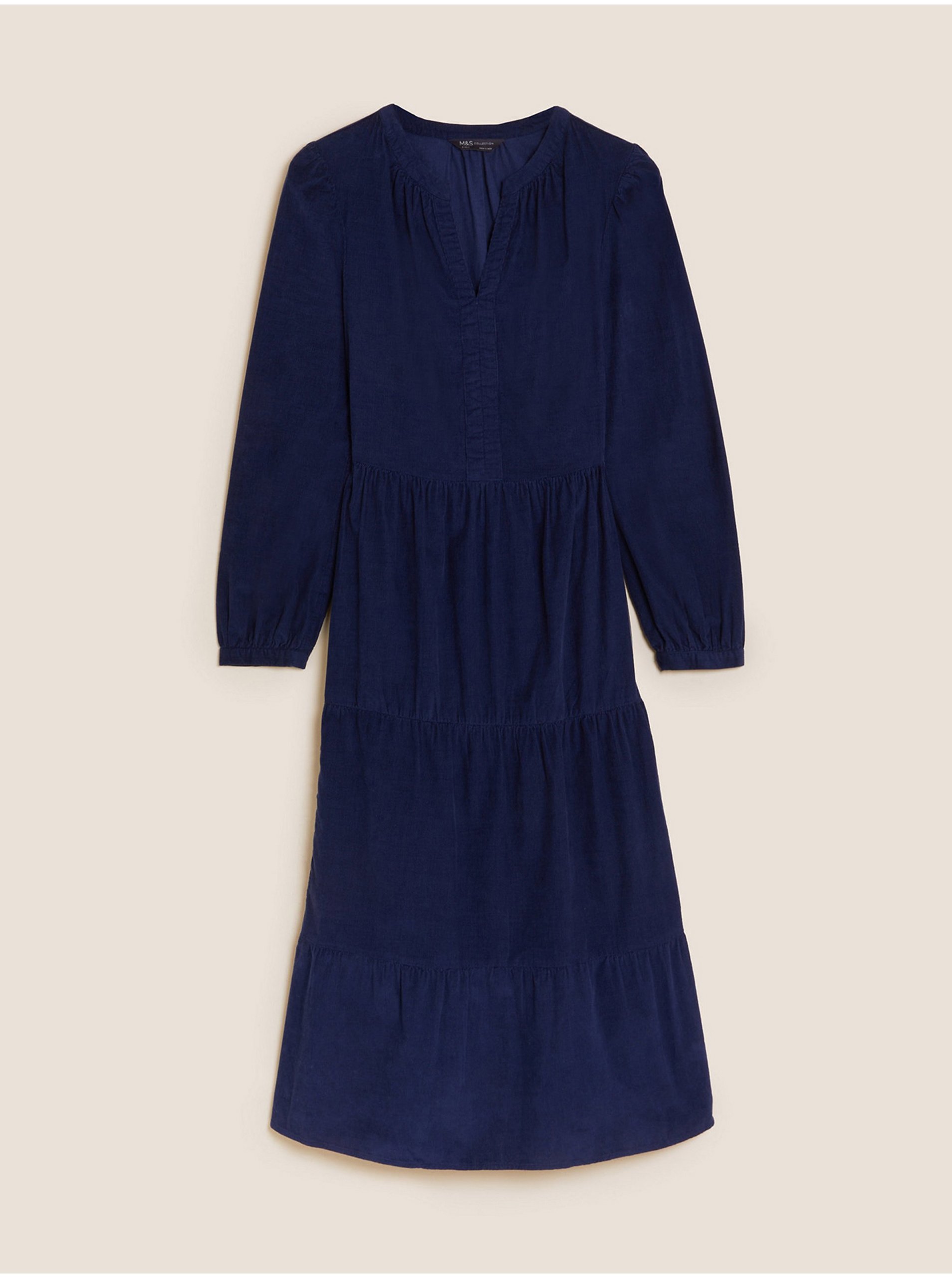 Tmavě modré dámské midi šaty Marks & Spencer