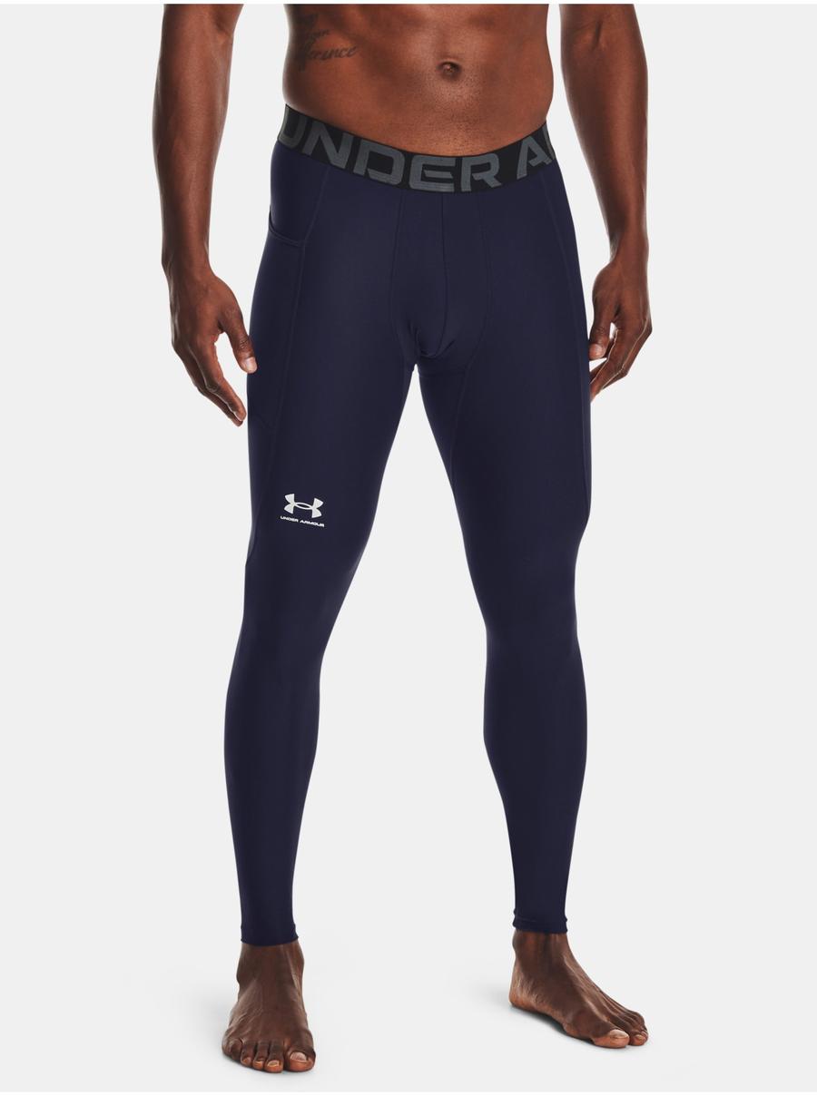 Tmavě modré pánské legíny Under Armour UA HG Armour Leggings