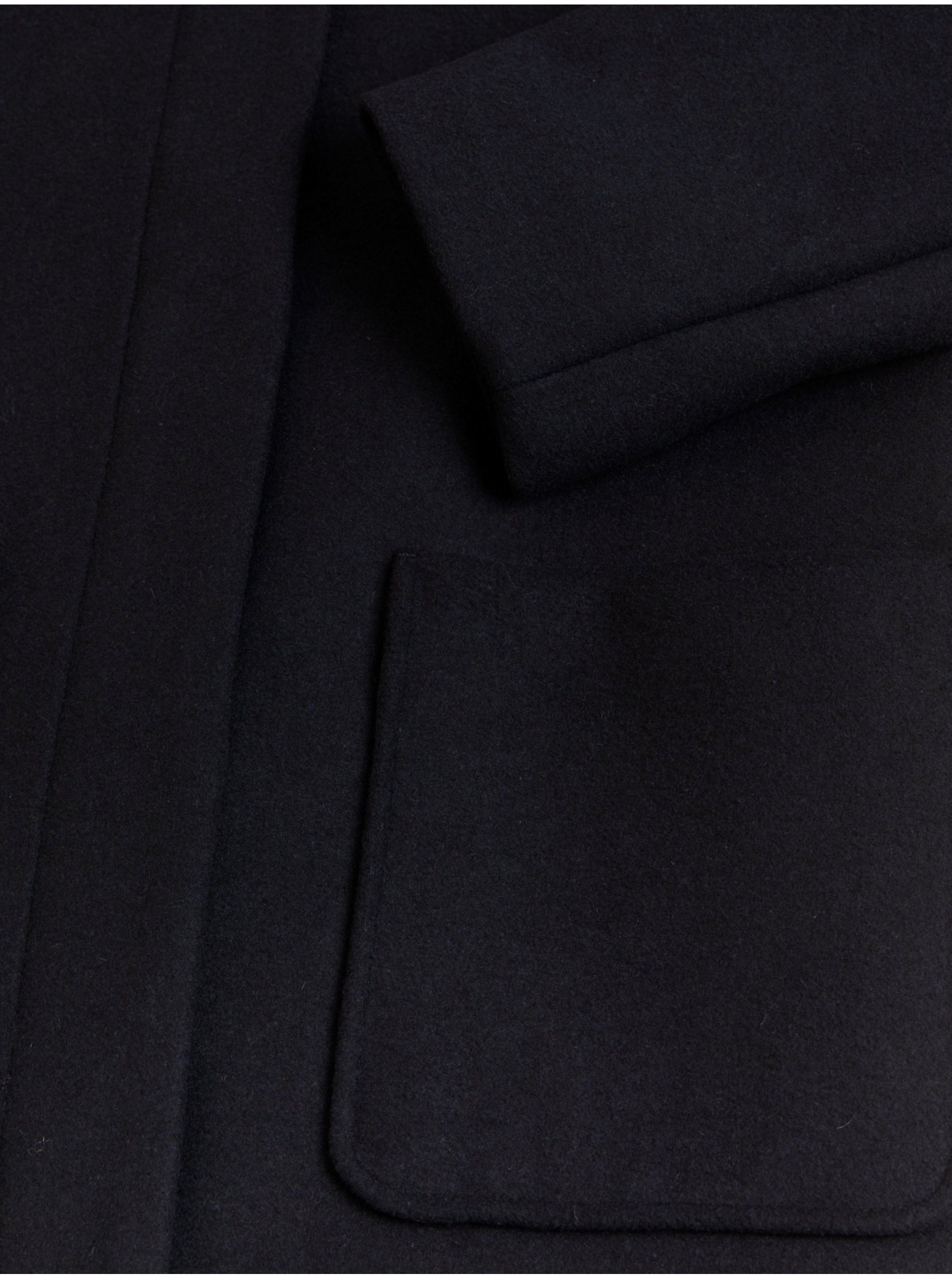 Tmavě modrý dámský kabát s příměsí vlny Marks & Spencer