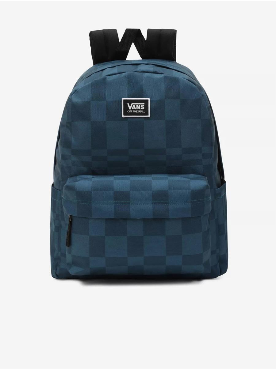 Tmavě modrý dámský kostkovaný batoh VANS WM OLD SKOOL H20 BACKPACK WMN