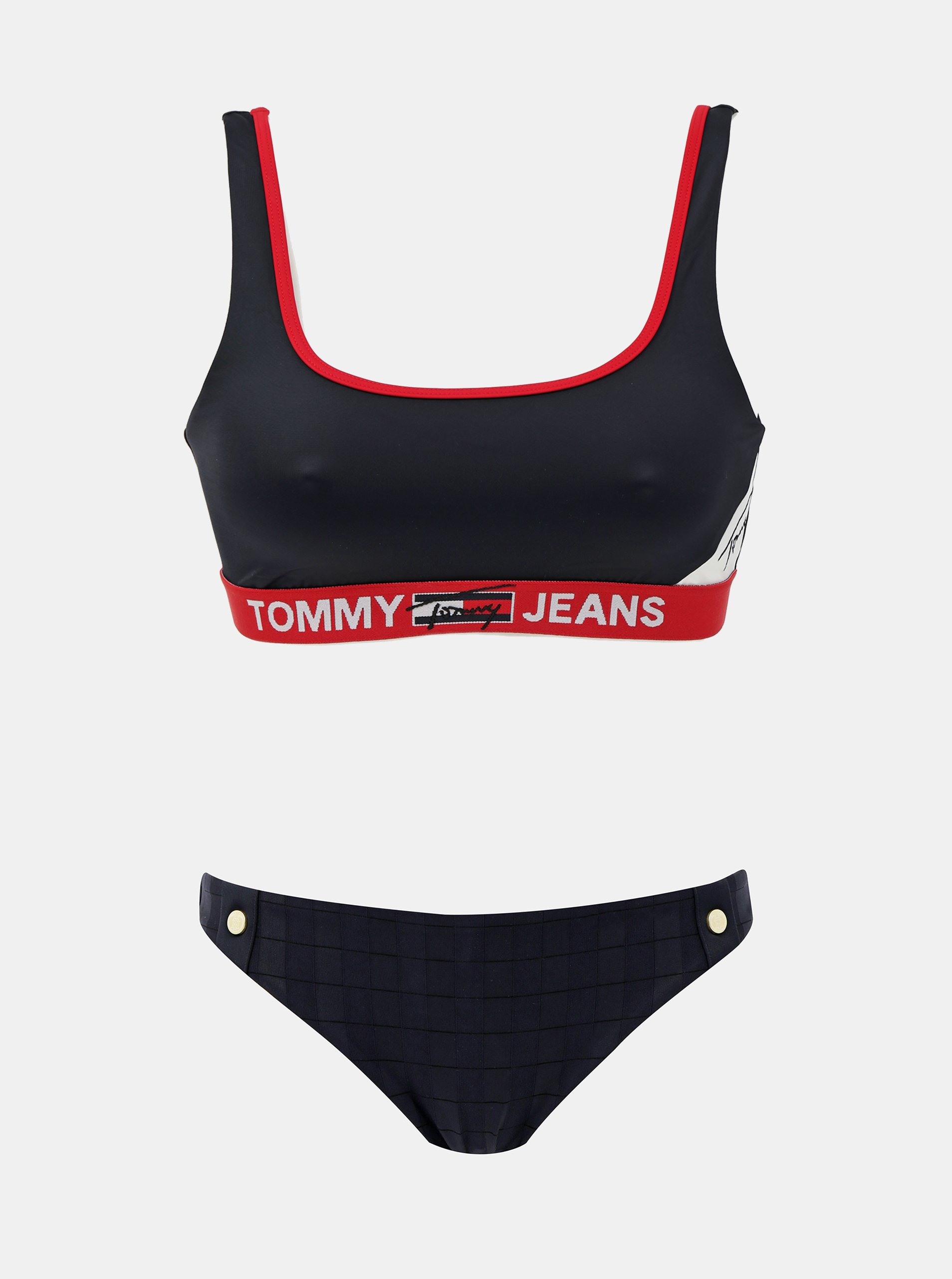 Tmavě modrý dámský spodní díl plavek Tommy Hilfiger Bikini