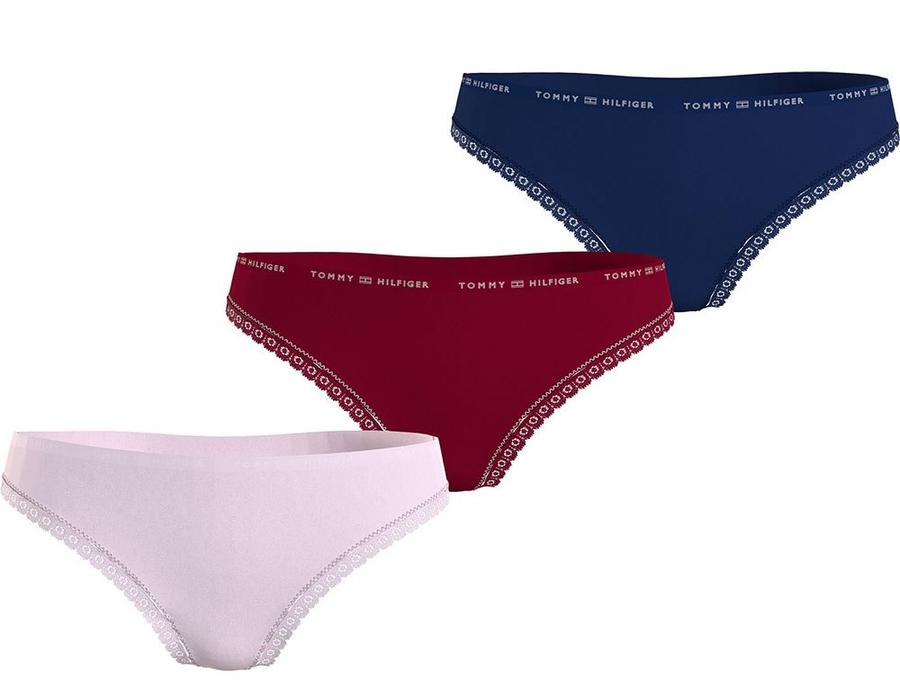 Tommy Hilfiger 3 PACK - dámská tanga UW0UW02824-0R0 L