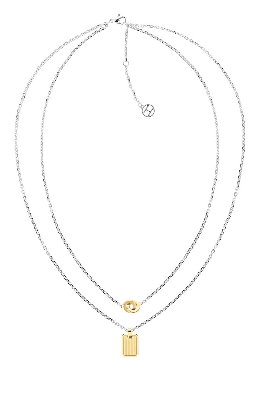 Tommy Hilfiger Stylový dvojitý bicolor náhrdelník z oceli 2780671