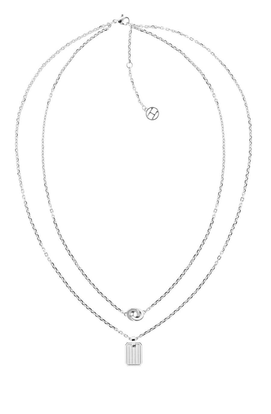 Tommy Hilfiger Stylový dvojitý náhrdelník z oceli 2780715