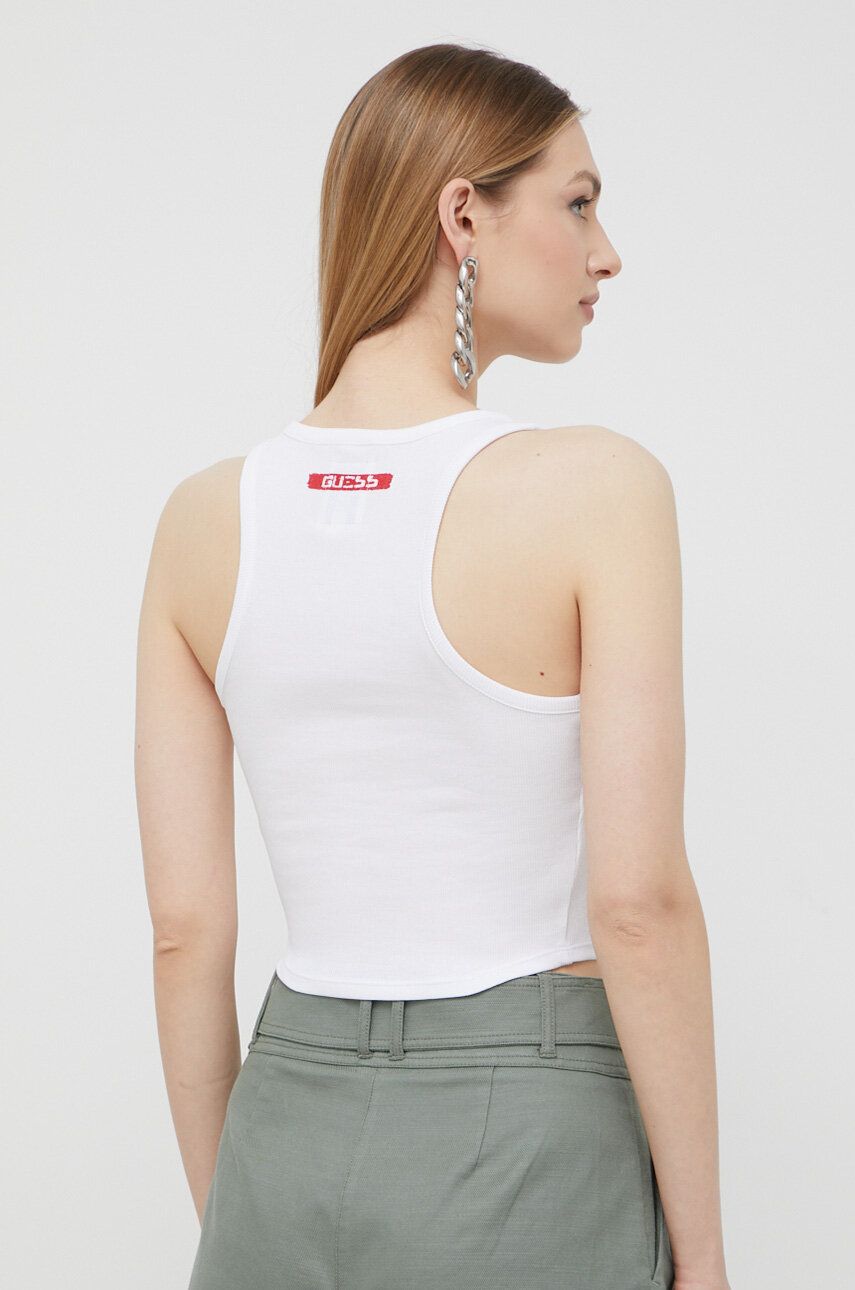 Top Guess x Banksy dámský, bílá barva