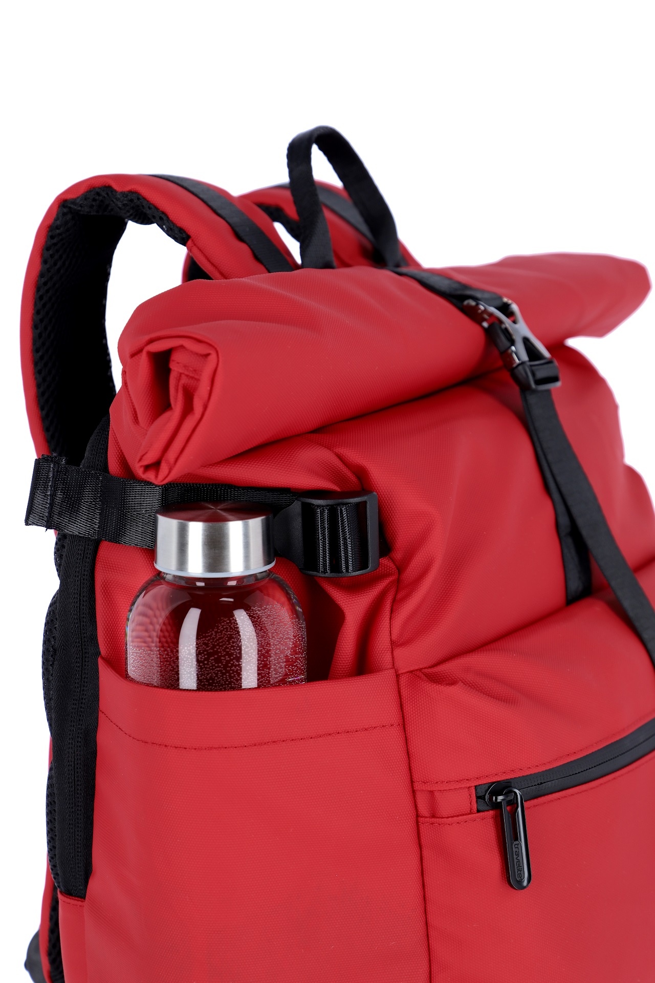 Travelite Basics Rollup backpack Red