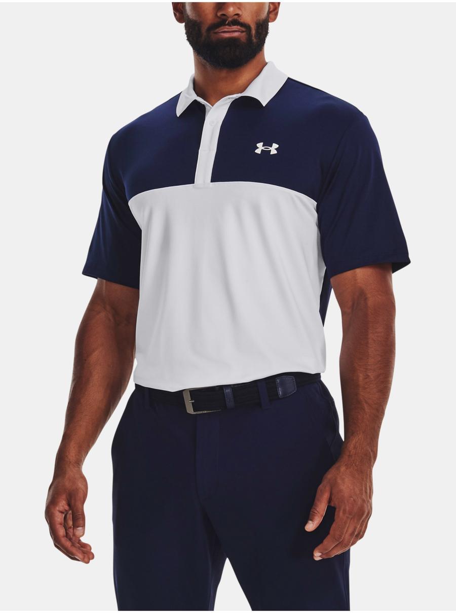 Tričko Under Armour UA Perf 3.0 Color Block Polo-WHT