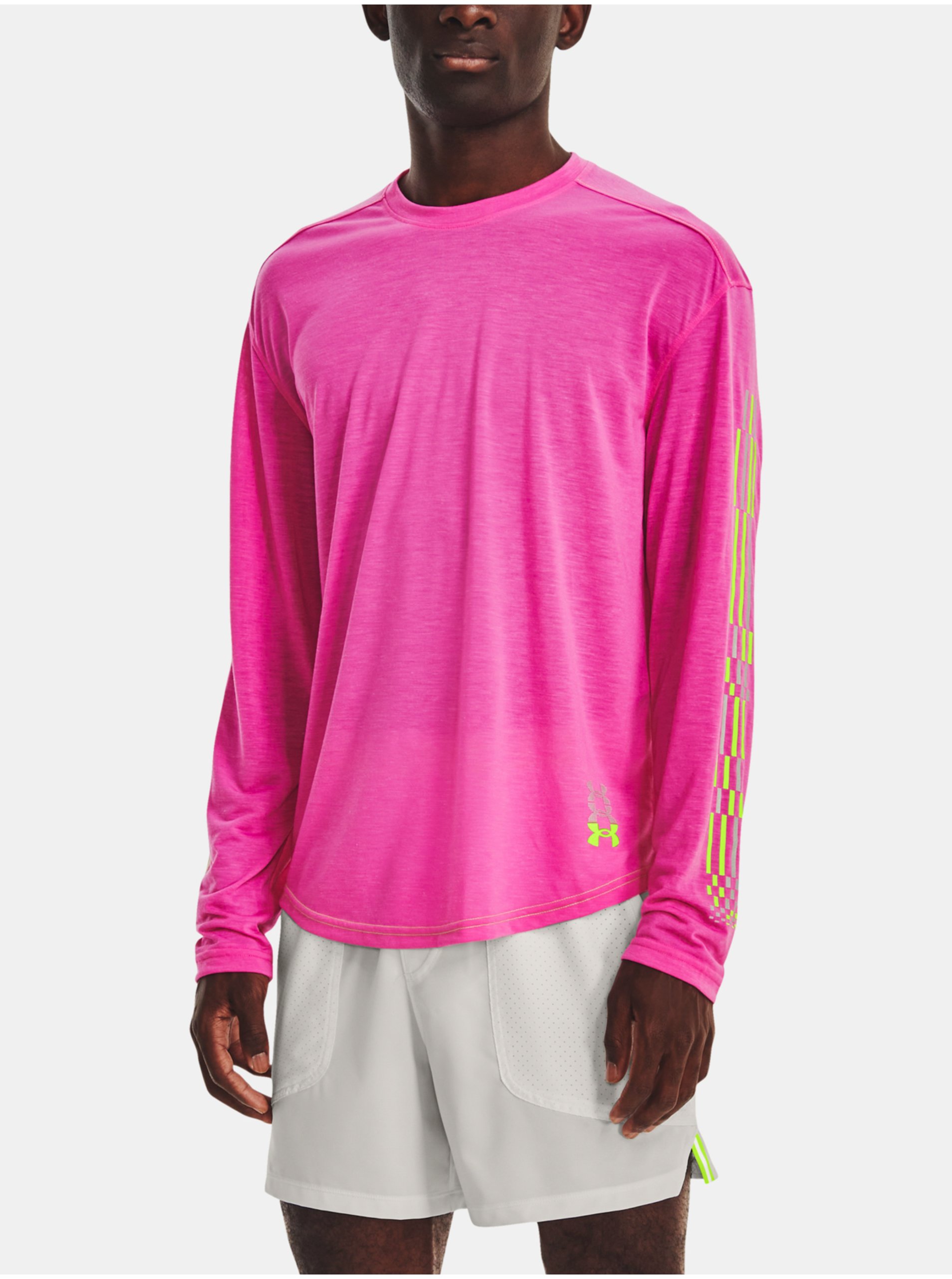 Tričko Under Armour UA RUN ANYWHERE BREEZE LS -PNK