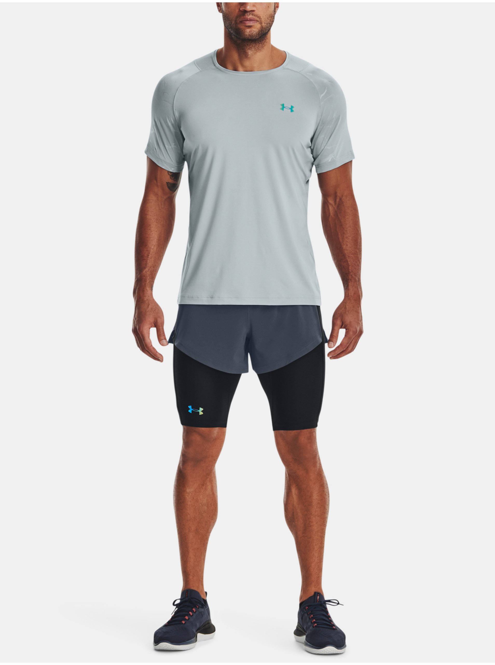 Tričko Under Armour UA Rush Emboss SS-BLU