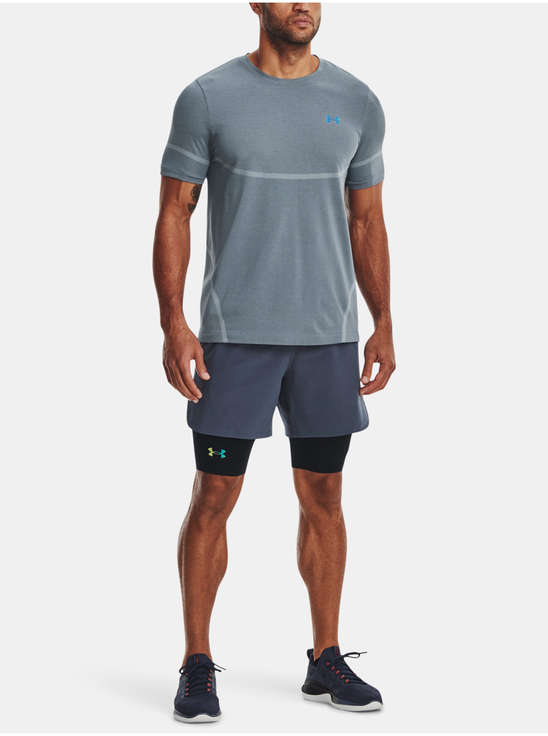 Tričko Under Armour UA Rush Seamless Legacy SS-BLU