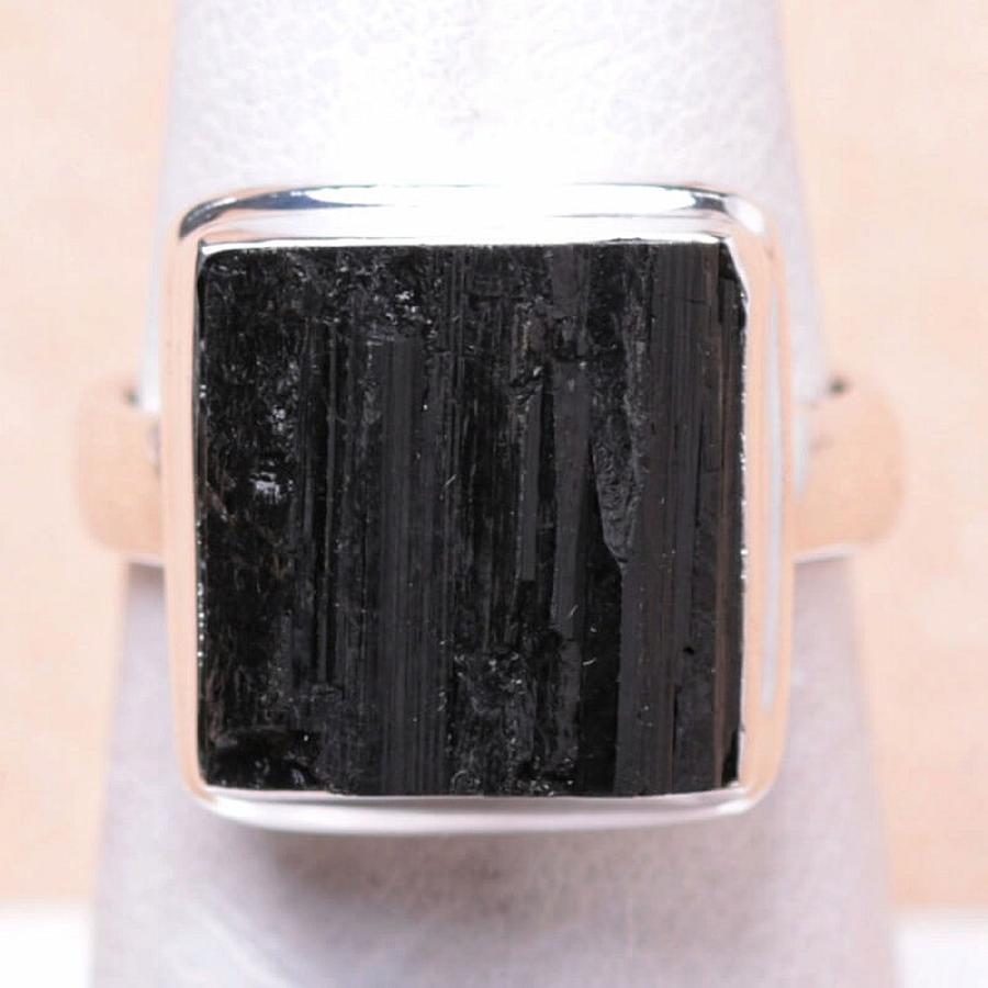 Turmalín skoryl prsten stříbro Ag 925 LOT4 - 52 mm , 6,2 g