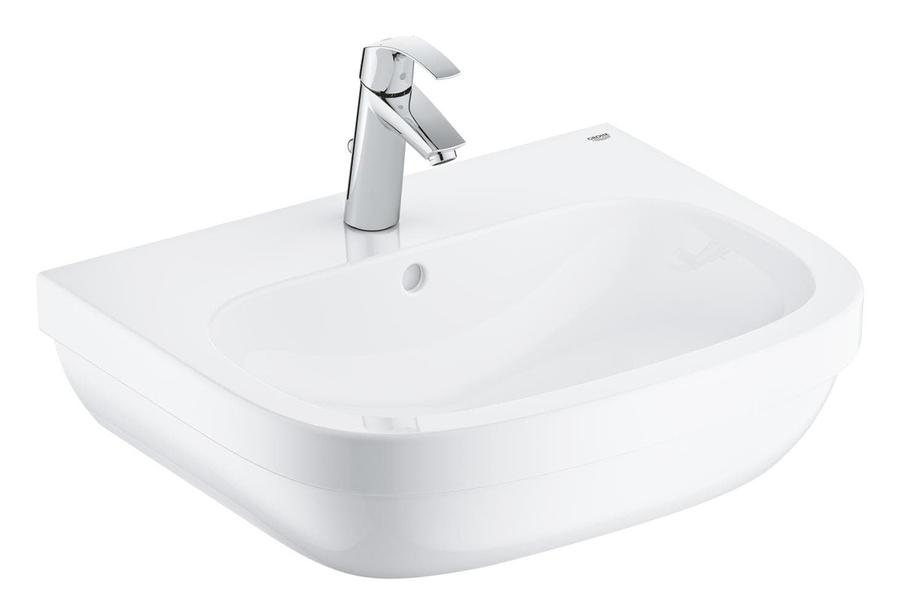 Umyvadlo Grohe EURO-CERAMIC 59,5x48,2 cm alpská bílá otvor na baterii 39641000