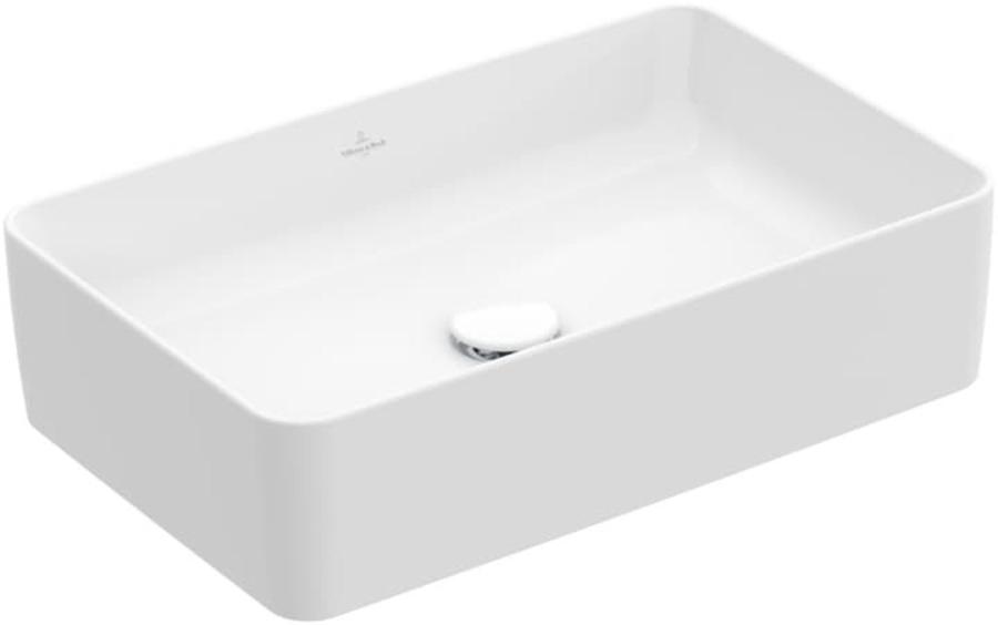 Umyvadlo na desku Villeroy & Boch Collaro 56x36 cm alpská bílá bez otvoru na baterii 4A2056R1