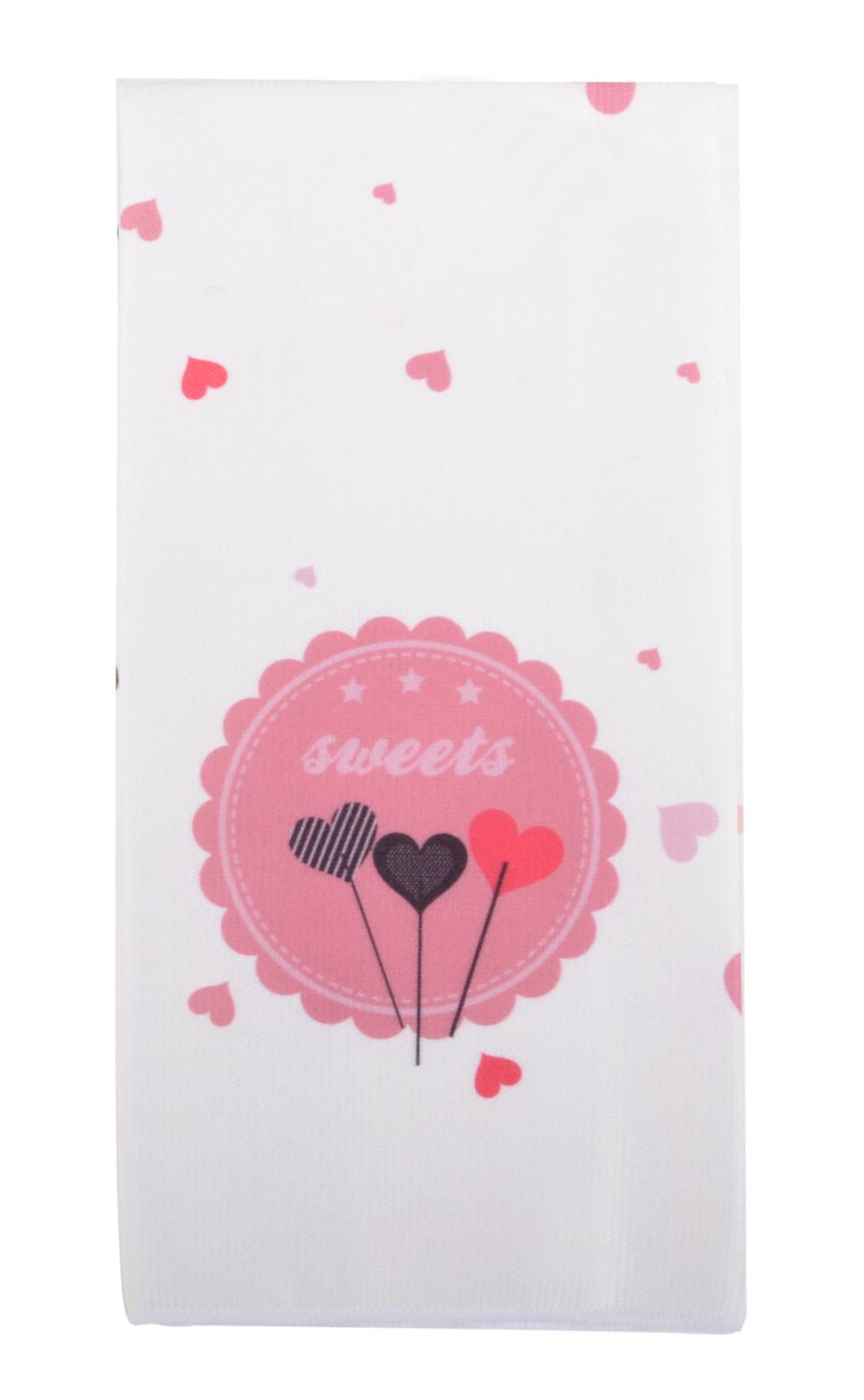 Utěrka LOVE - SWEETS tmavě růžová mikrovlákno 38x63 cm, Essex