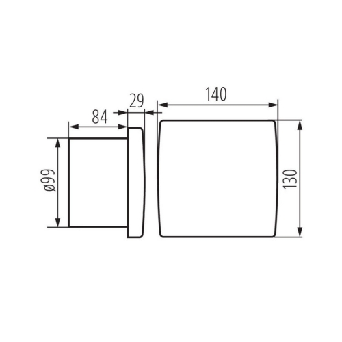 Ventilátor do koupelny Kanlux CYKLON EOL F100 B SF 70976