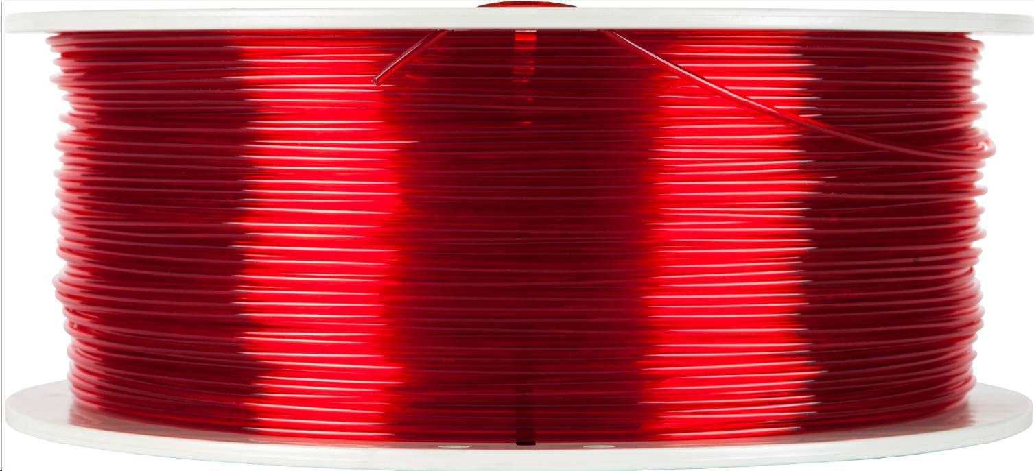 VERBATIM 3D Printer Filament PET-G 1.75mm, 327m, 1kg red transparent