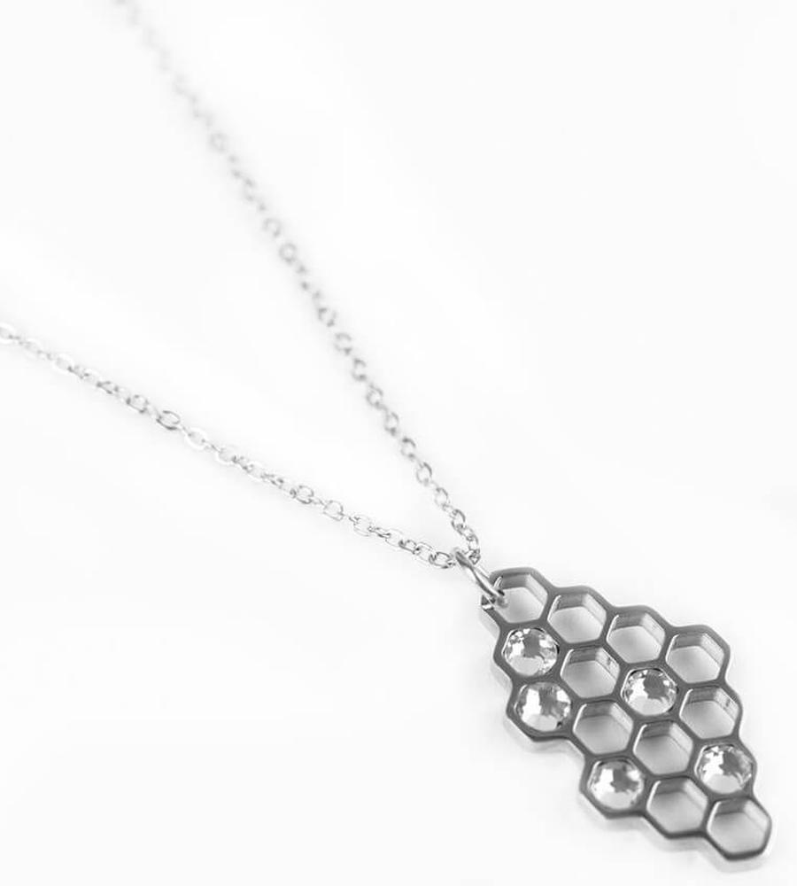Vuch Designový ocelový náhrdelník Bee Silver