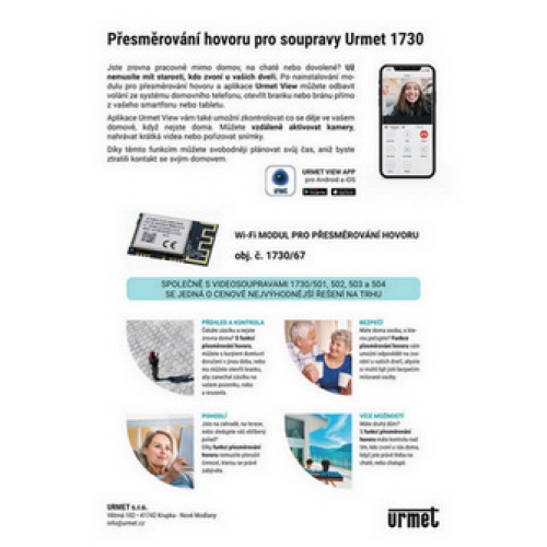 WiFi modul pro přesměrováni hovoru na smartphone Urmet 1730/67