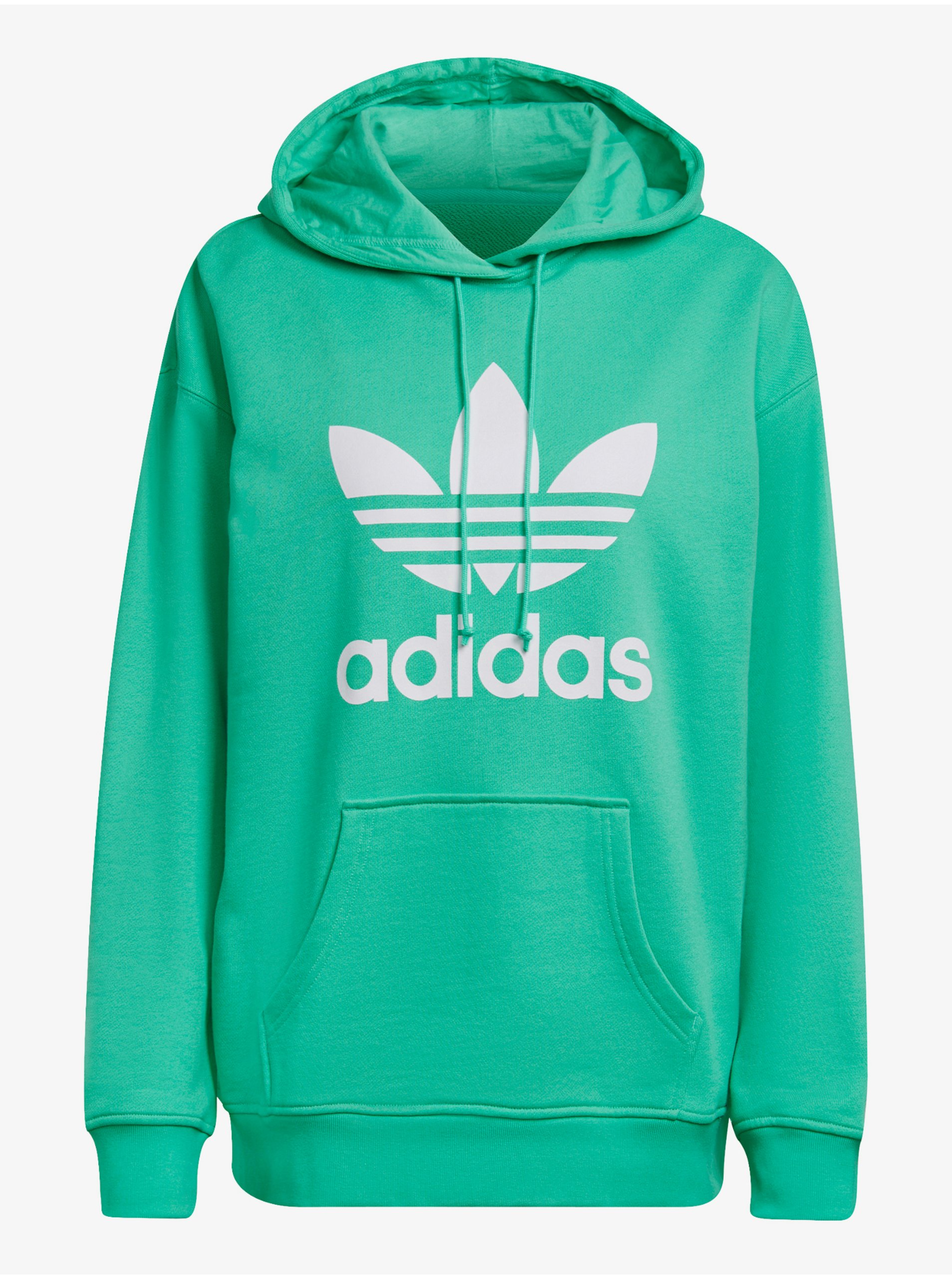 Zelená dámská vzorovaná mikina s kapucí adidas Originals