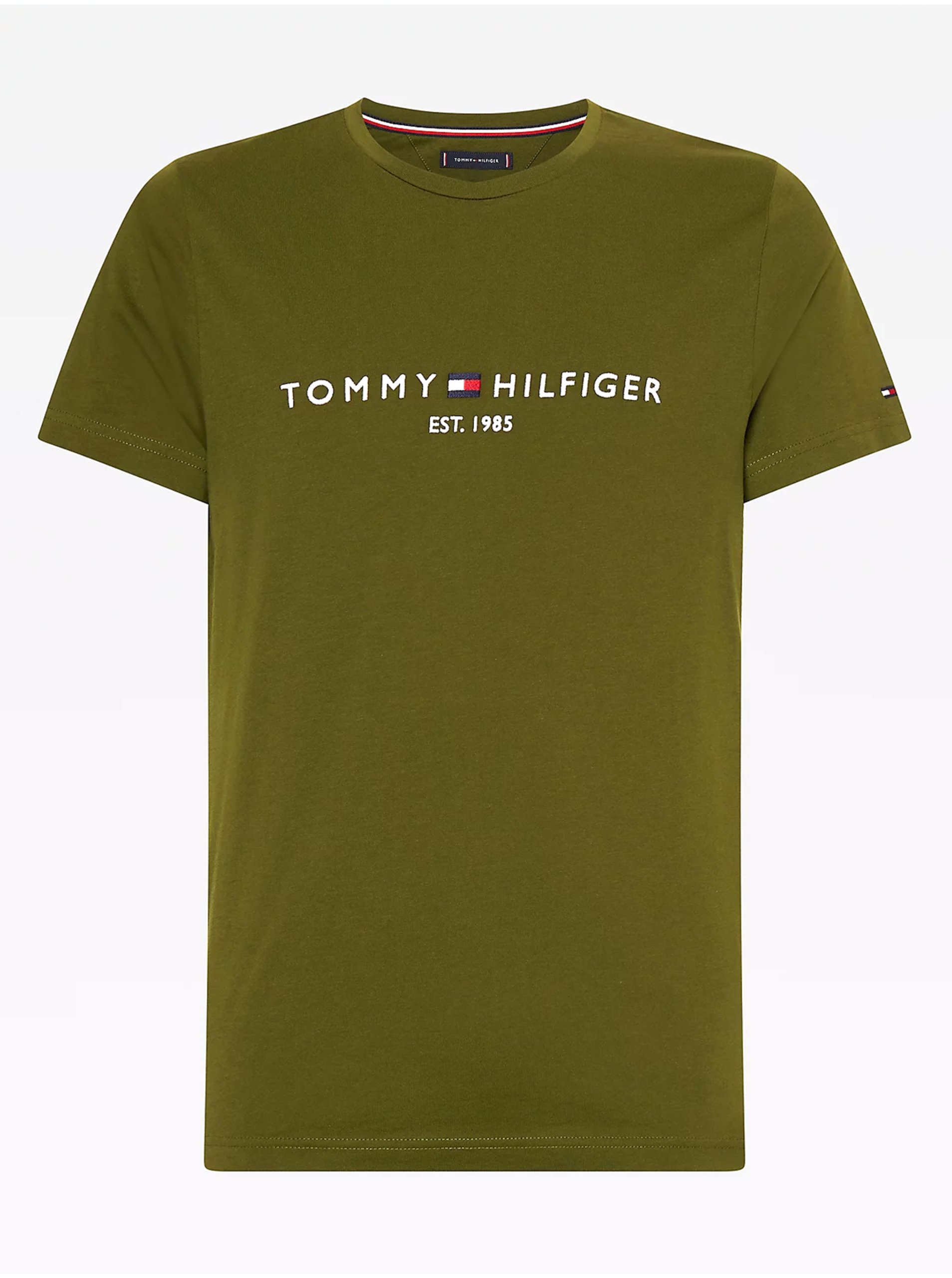 Zelené pánské tričko Tommy Hilfiger Logo Tee