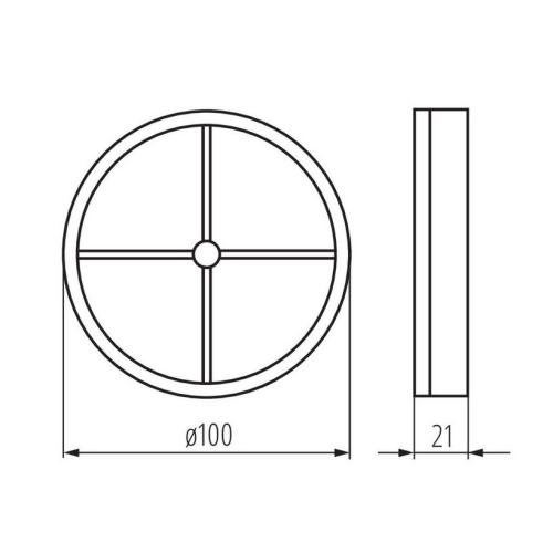 Zpětná klapka pro ventilátory průměru 100mm Kanlux WIR ZL100 70961
