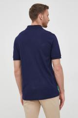 Bavlněné polo tričko Lacoste tmavomodrá barva, hladký